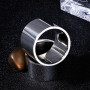18 mm Sølvfarvet Glat Tunnel Ring til Mænd
