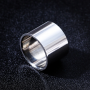 18 mm Sølvfarvet Glat Tunnel Ring