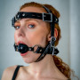 Latex Head Harness With Ball Gag
