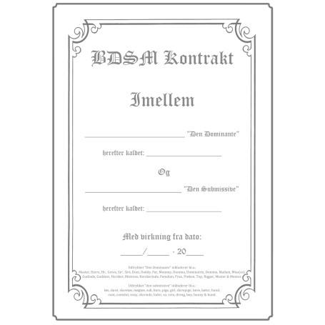 BDSM Contract