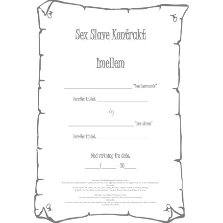 Sex Slave Kontrakt