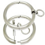 Feminine Oval Bondage Bracelet (Brushed Steel)