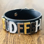 Leather Name Collar (35 mm Letters)