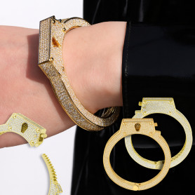 Gold Colored Handcuff Bracelet