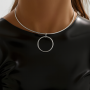 Elegant Halsring (Sølvfarvet)